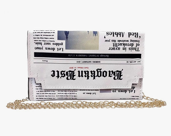 Newspaper Clutch Bag