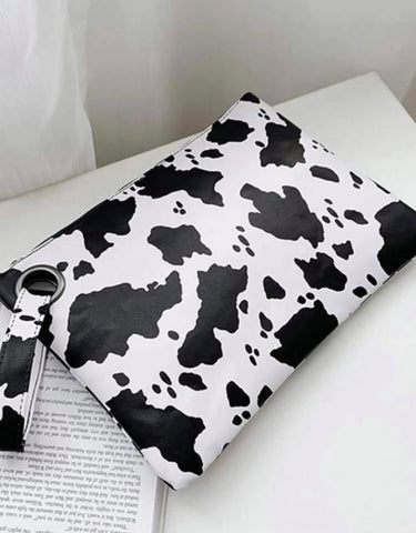 Cowprint Clutch Bag